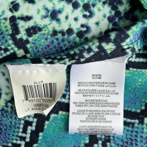 BCBG Max Azria Snake Print Asymmetrical Cami Top | Size L - Picture 6 of 6